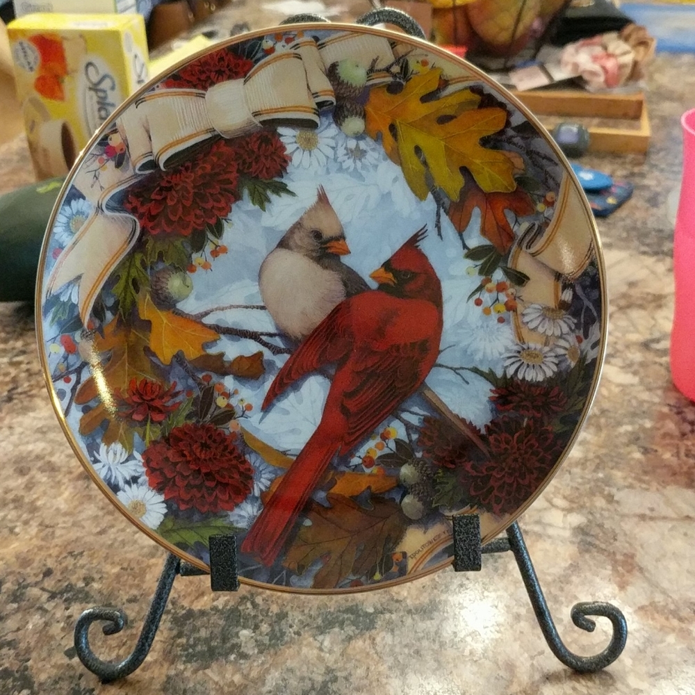 "Cardinals in the Golden Fall"
